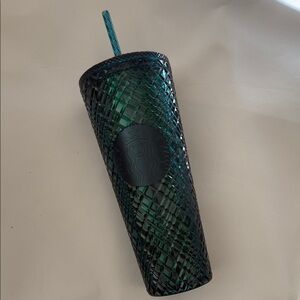 Starbucks Dark Green Textured Tumbler